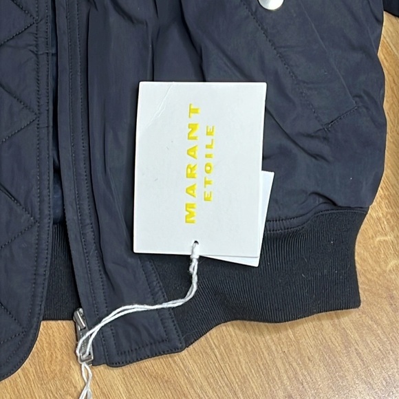 ISABEL MARANT ETOILE Sz 38 (M) Black Bessime Bomber Jacket New with Tags - Picture 5 of 13